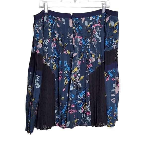 Banana Republic skirt floral pleated accordion patchwork 14 - Picture 1 of 5